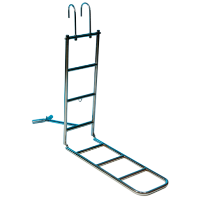 Niro Badeleiter, 7-Stufen, Bugleiter Aufklappbar & Haken F&uuml;r Den Bugkorb, Rohr &Oslash;25mm - 110050 - 110050