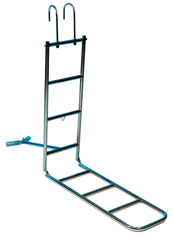 Niro Badeleiter, 4-Stufen, Bugleiter Aufklappbar & Haken F&uuml;r Den Bugkorb, Rohr &Oslash;25mm - 110051 72dpi - 110051