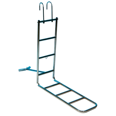 Niro Badeleiter, 3-Stufen, Bugleiter Aufklappbar & Haken F&uuml;r Den Bugkorb, Rohr &Oslash;25mm - 110052 72dpi - 110052