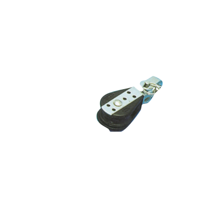 Kunststoff Einscheibenblock (Mit Wirbel), 8mm, Kugellager 28mm, Arbeitslast 150kg, Bruchlast 750kg - 116300 72dpi - 116300