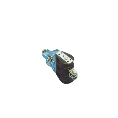 Kunststoff Dreischeibenblock (Mit Unterb&uuml;gel), 8mm, Kugellager 28mm, Arbeitslast 150kg, Bruchlast 750kg - 116800 72dpi - 116800