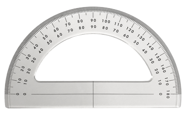 Allpa Plexiglas Goniometer/Winkelmesser 180°, L= 150mm - 139045 - 139045
