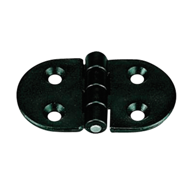Kunststoffscharnier Polyamid, Rund Schwarz, 70x40mm, 270&deg; - 1643680 72dpi - 1643680
