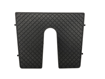Heckspiegelschutzplatte, 450x360mm, Mit Einkerbung, Black - 1645327 1 - 1645327