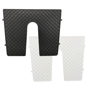 Heckspiegelschutzplatte, 450x360mm, Mit Einkerbung, Black - 1645327 2 - 1645327