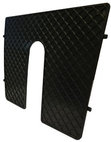 Heckspiegelschutzplatte, 450x360mm, Mit Einkerbung, Black - 1645327 - 1645327