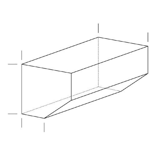 Einzelner Kunststofff F&auml;kalientank, Abgeschr&auml;gte Seite, 75l, 800x430x290mm - 184275 01 72dpi - 184275