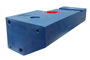 Einzelner Kunststofff F&auml;kalientank, Abgeschr&auml;gte Seite, 75l, 800x430x290mm - 184275 new 72dpi - 184275