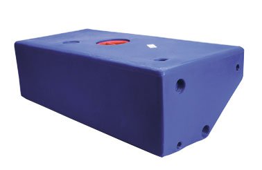 Einzelner Kunststoff F&auml;kalientank, Abgeschr&auml;gte Seite, 98l, 1050x430x290mm - 184298 72dpi - 184298