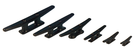 Kunststoff Klampe, Schwarz, L=80mm (Lochabstand: 22mm) - 209800 72dpi - 209800