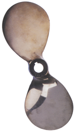 Radice 2-Blatt Bronzener Schiffspropeller Typ K11, 12"X9", Wellenbohrung &Oslash;25mm, Conus 1:10, Rechts - 2120925r 72dpi - 2120925R