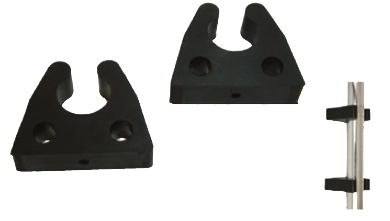 Gummi-Halter F&uuml;r Rohr, &Oslash;22-25mm, Schwarz (Per Paar) - 2214000 1 - 9078610