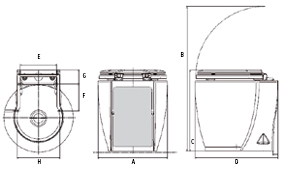 Elektrische Toilette Modell 'Laguna Standard', 24v/10a, Inkl. Bedienungspanel - 259026 tek 72dpi - 259026