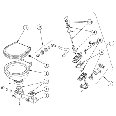 Johnson Pump Space Saver Porzellan Sch&uuml;ssel - 259087 72dpi - 259087