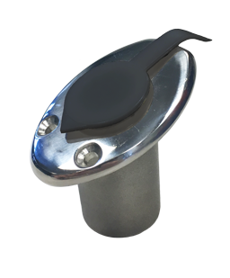 Niro Einbau Flaggenstockhalter 45&deg;; f&uuml;r 25mm Flaggenstock - 269020 - 269020