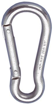 Niro Karabinerhaken, &Oslash;5mm, H=50mm (Bruchlast 280kg) - 290200 - 290200