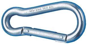 Niro Karabinerhaken, &Oslash;8mm, H=80mm (Bruchlast 800kg) - 290500 72dpi - 290500
