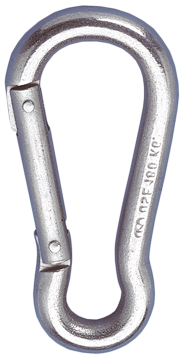 Niro Karabinerhaken, &Oslash;8mm, H=80mm (Bruchlast 800kg) - 290500 - 290500