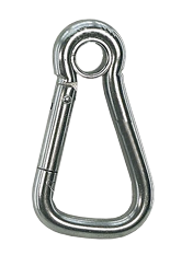 Niro Karabinerhaken Mit &Ouml;se & Extra Gro&szlig;er &Ouml;ffnung, &Oslash;6mm, L=65mm - 294500 72dpi - 294500