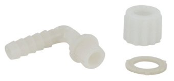 Kunststoff Schauchanschlu&szlig; 90&deg;, 3/8"X12mm, Gerade - 482022 - 482022