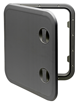 Kunststoff-Luke, 513x458mm, 180&deg;, Abnehmbar, Grau - 484164 g - 484164/G