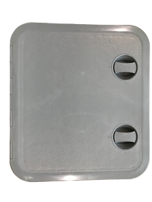 Kunststoff-Luke, 315x440mm, 2x Verschlu&szlig;, 180&deg;, Grau - 484167 g 1 - 484167/G