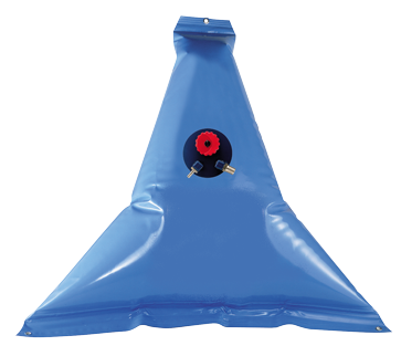 Allpa Flexibler Kunststoff Trinkwassertank, 100l, Abm. 1100x1100mm, Drei-Eck-Modell - 486100 72dpi - 486100
