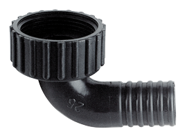 Kunststoff Rechtwinkliger Anschluss, 1-1/4", Mit Rechteckigem Schlauchanschlu&szlig; &Oslash;25mm - 488028 72dpi - 488028