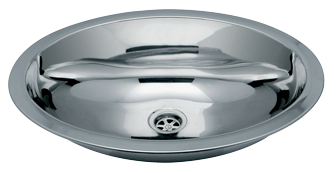 Niro Sp&uuml;lbecken, Oval, Au&szlig;enma&szlig; 510x390mm, Tiefe 167mm - 488051 72dpi - 488051