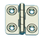 Niro Scharnier, 44x45mm, &Oslash;5mm - 491400 1 - 491400