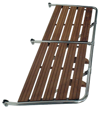 Niro Badeplattform mit Holzlatten aus Teak