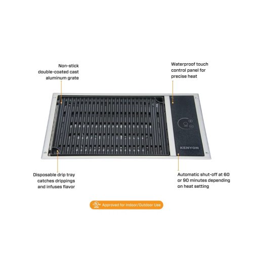 Kenyon No Lid Grillplatte  EXT 220V 50-60 HZ Lite Touch, Landscape - 497010 2 - 497010