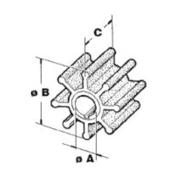 Impeller - Jabsco - 500208 1 - 500208