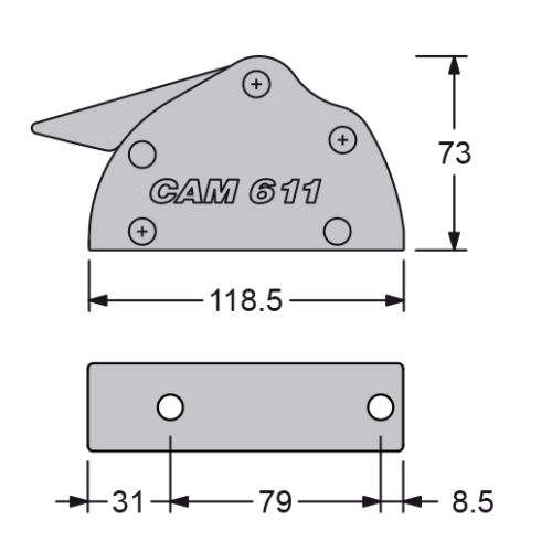 Antal Fallenstopper Cam 611, Single, Leine Ø6-11mm, Breite 33mm, Gewicht 0,30kg - 513110 01 72dpi - 513110