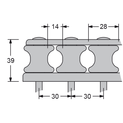 Antal V-Cam 814 Fallenumlenker, 5 Scheiben, L=150mm, Gewicht 0,27kg - 515032 01 72dpi - 515032