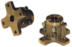 Bronzener Klemmflansch Mit Zentrierrand (Kreuzf&ouml;rmig) F&uuml;r &Oslash;30mm-Welle, Lochkreis &Oslash;82,5mm, 4x &Oslash;10mm - 518003 72dpi - 518003