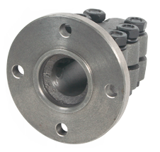 St&auml;hlerner Klemmflansch Mit Zentrierrand, &Oslash;25mm-Welle, Zentrierrand &Oslash;60mm, Lochkreis &Oslash;80mm (Volvo) - 522329 - 522329