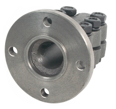 St&auml;hlerner Klemmflansch Mit Zentrierrand, &Oslash;35mm-Welle, Zentrierrand &Oslash;63,5mm, Lochkreis &Oslash;108mm - 522435 - 522435