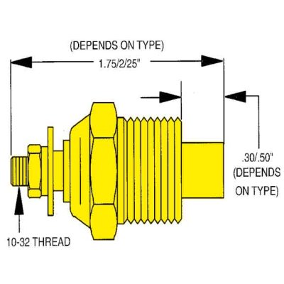 Wassertemperaturgeber Single Station, 3/8" Npt (Sw: 240-33 Ohm) (120-240&deg;F/50-115&deg;C) - 52320e009 72dpi - 52320E009