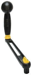 Aluminium Winsch-Kurbel, L=200mm, Gewicht 0,46kg, Lock-In Mit Ball-Griff - 542012 - 542012
