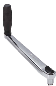 Verchromte Winsch-Kurbel, L=250mm, Gewicht 1,4kg, Lock-In, Einzelner Griff - 542031 1 - 542031
