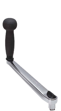 Verchromte Winsch-Kurbel, L=250mm, Gewicht 1,46kg, Lock-In Mit Ball-Griff - 542032 - 542032