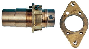 Bronzenes Au&szlig;enlager Mit Gegenflansch, F&uuml;r Welle &Oslash;20mm & Stevenrohr &Oslash;35mm - 562019 - 562019
