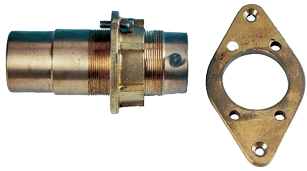 Bronzenes Au&szlig;enlager Mit Gegenflansch, F&uuml;r Welle &Oslash;30mm & Stevenrohr &Oslash;45mm - 562021 72dpi - 562021