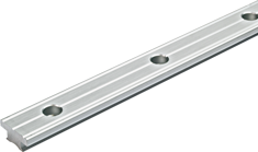 Antal Aluminium T-Schiene 32x6, Lochma&szlig; &Oslash;6mm, Lochabstand 100mm (Silbereloxiert) - 602112 - 602112