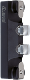 Antal Aluminium Halyard Slider 40x8, L=210mm, B=60mm, Arbeitslast 5800kg (Double Pin) - 624402 72dpi - 624402