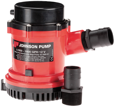 Johnson Pump L-Serie Bilgepumpe L1600, 12v/7a, 100l/Min, Schlauchanschluss 1-1/8" & 1-1/4" - 6632160001 72dpi500x500x0 1 - 6632160001