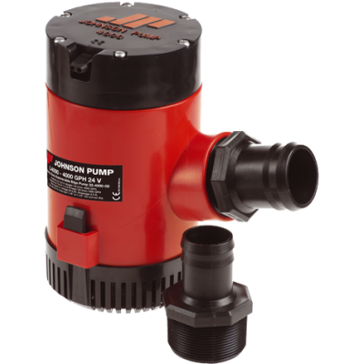 Johnson Pump L-Serie Bilgepumpe L4000, 12v/15a, 252l/Min, Schlauchanschluss 1-1/2" & 2" - 6632400001 72dpi - 6632400001