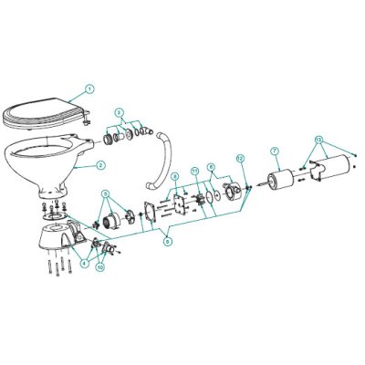 Johnson Pump Motor 12v F&uuml;r Toilette Johnson, Modell 'Premium' - 66814724801 72dpi - 66814724801