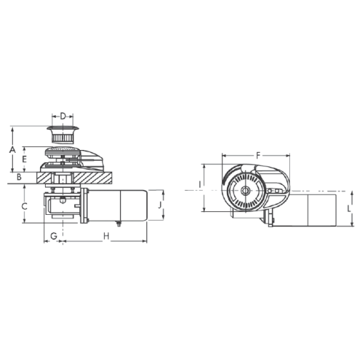 Lofrans Windlasses Ankerwinde Vertikal, Modell 'Project X4', 12mm (Ccw), 24v, 2700w, Mit Spillkopf - 72532 01 72dpi - 72532